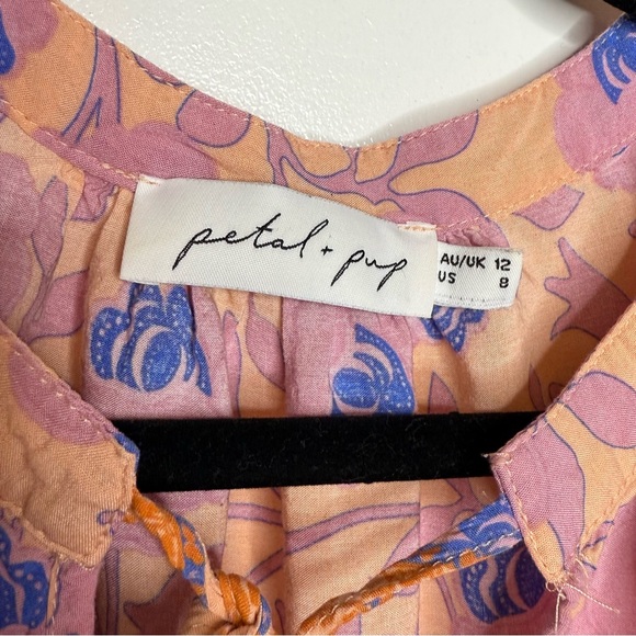 Petal and Pup Carlton Floral Boho Dress Orange Pink blue US 8 - Picture 4 of 9